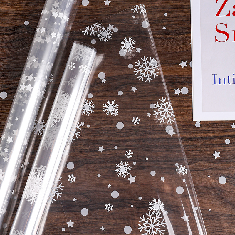 Cellophane Wrap Clear - 56X56cm Cellophane Wrap Roll Clear Xmas