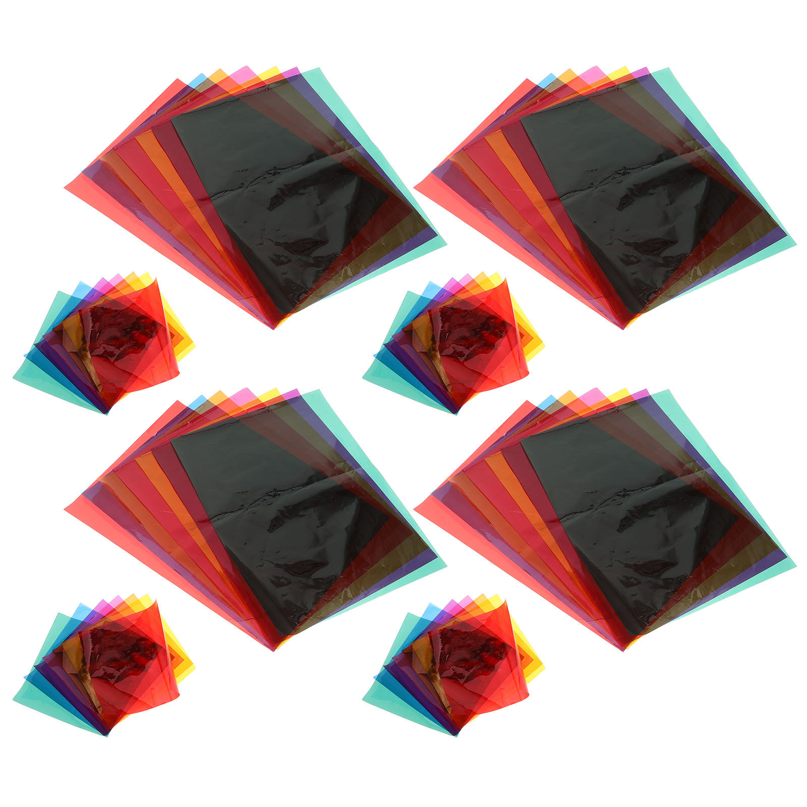 105Sheets Transparent Colored  - Cellophane Wrap Clear 评论和价格