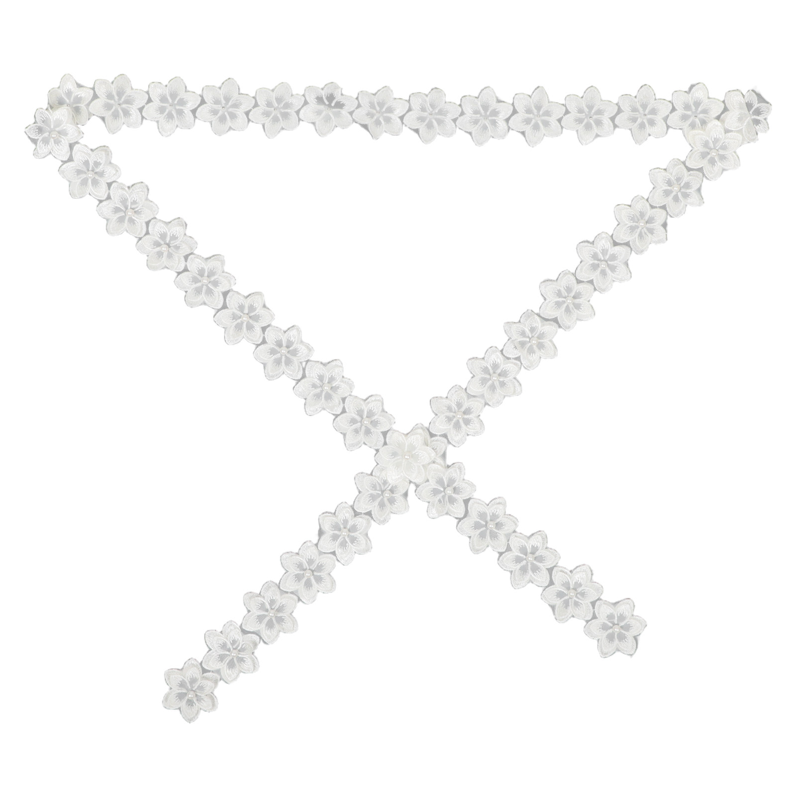 1 Roll Pearl Embroidered Lace  - Ribbon Organza Roll 评论和价格