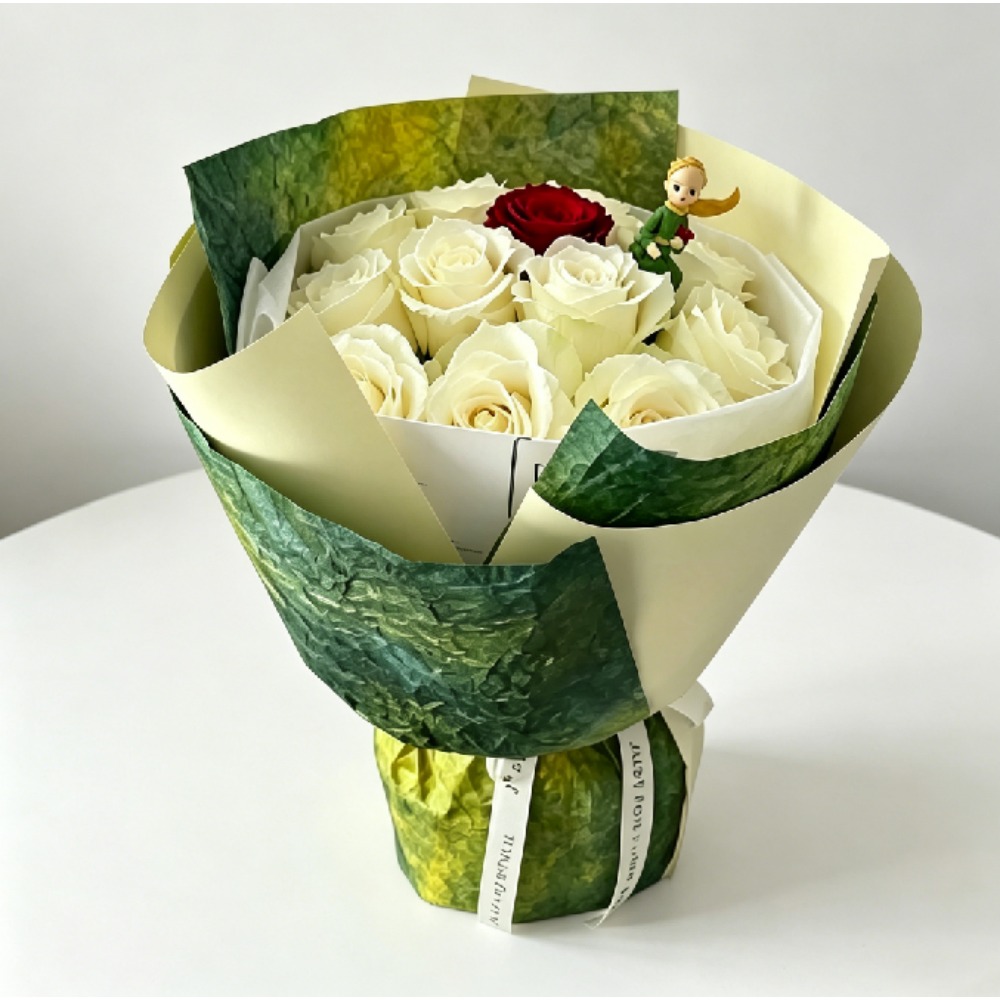 Spring Gradient Green Kraft Fl - Flower Wrap Kraft 评论和价格