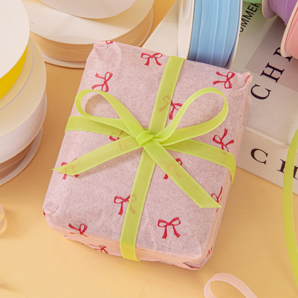 25Yards/Roll 6mm Double-sided  - Ribbon Organza Roll 评论和价格