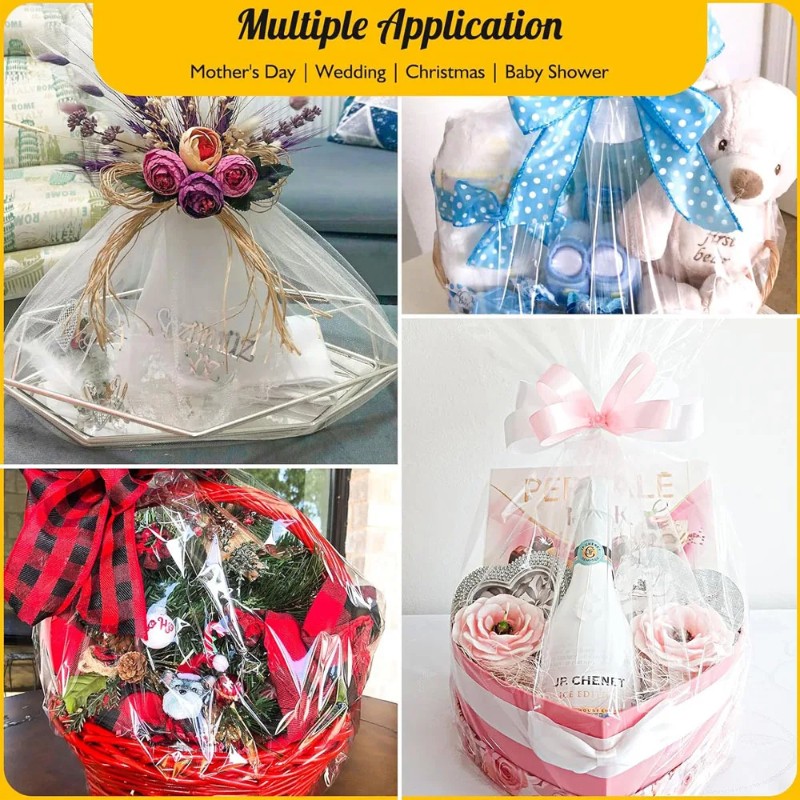 1/2pc Clear Cellophane Wrap Ro - Cellophane Wrap Clear 评论和价格