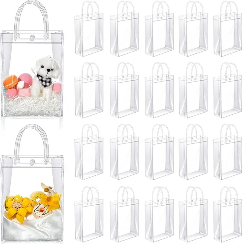 Clear PVC Gift Bags with Handl - Cellophane Wrap Clear 评论和价格