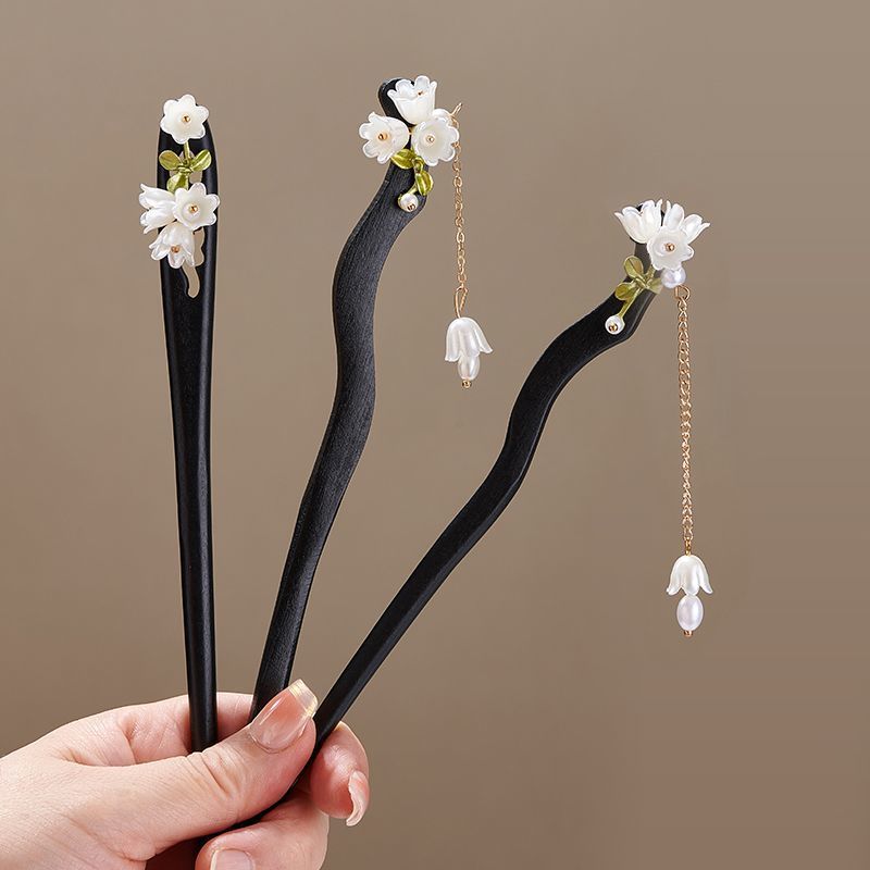 Wooden Flower Hairpin Vintage  - Florist Supplies 评论和价格