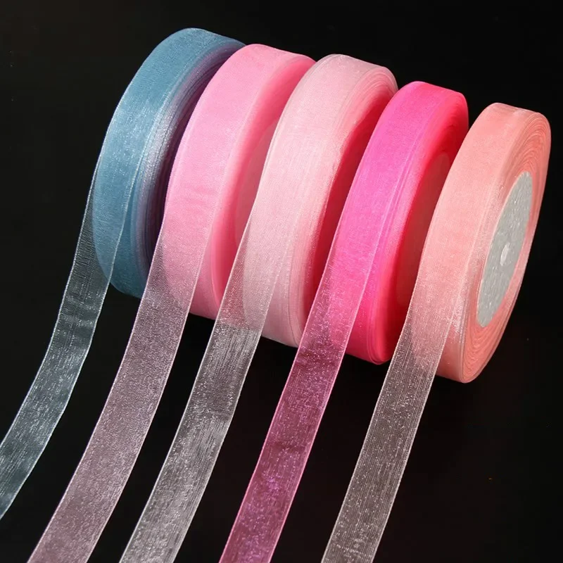 15mm 50yards/roll Organza Ribb - Ribbon Organza Roll 评论和价格