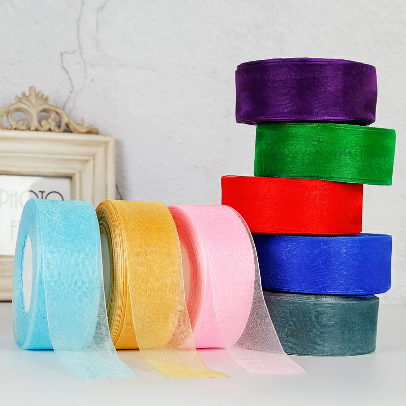 4cm Chiffon Organza Ribbon Who - Ribbon Organza Roll 评论和价格