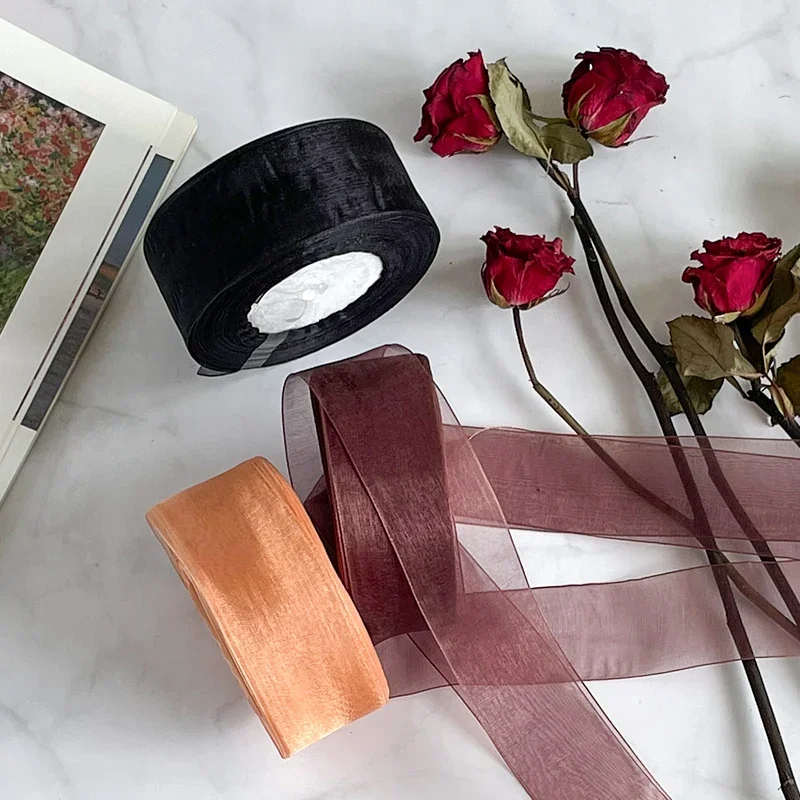 4cm Chiffon Organza Ribbon Who - Ribbon Organza Roll 评论和价格