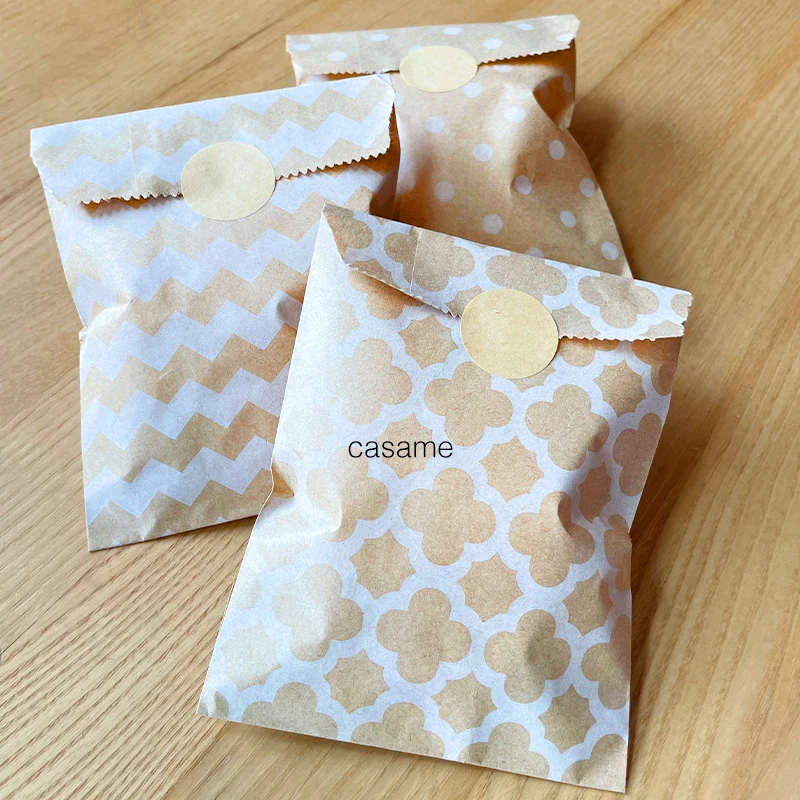 25pcs Kraft Paper Bags Candy B - Flower Wrap Kraft 评论和价格