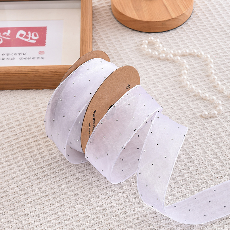 20Yards Roll 4CM Rhinestones S - Ribbon Organza Roll 评论和价格