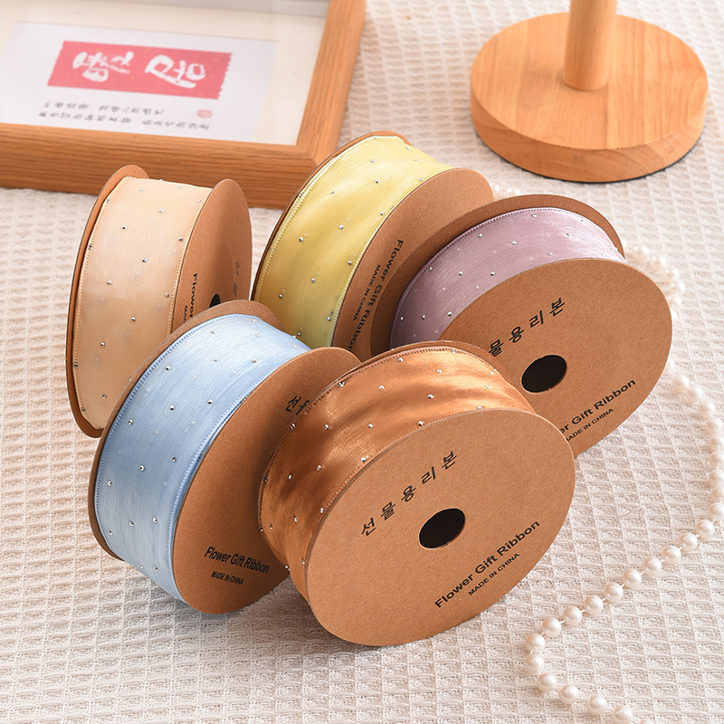 20Yards Roll 4CM Rhinestones S - Ribbon Organza Roll 评论和价格