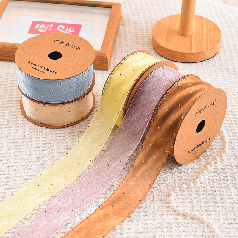 20Yards Roll 4CM Rhinestones S - Ribbon Organza Roll 评论和价格