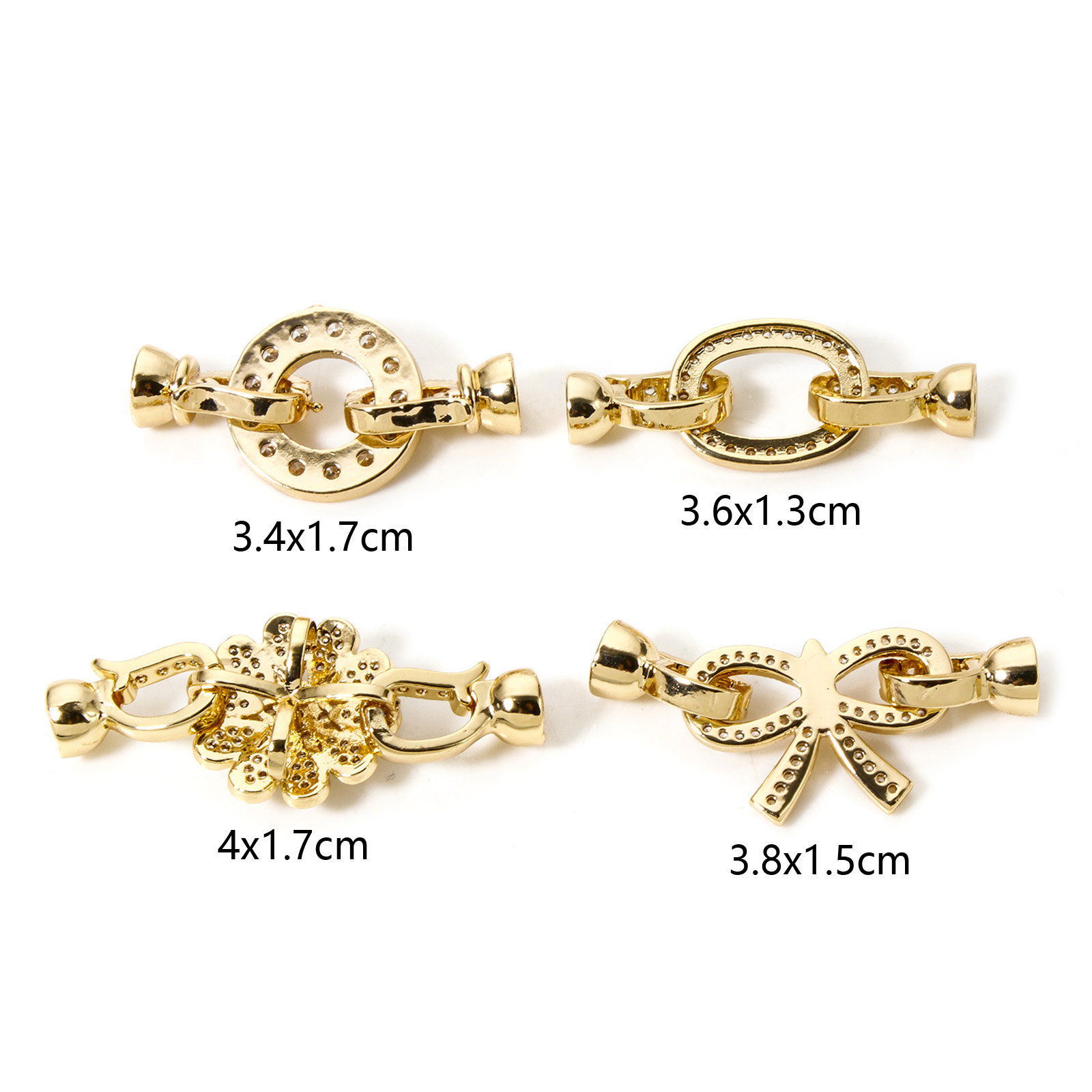 1pc Brass Fold Over Clasps Gol - Florist Supplies 评论和价格