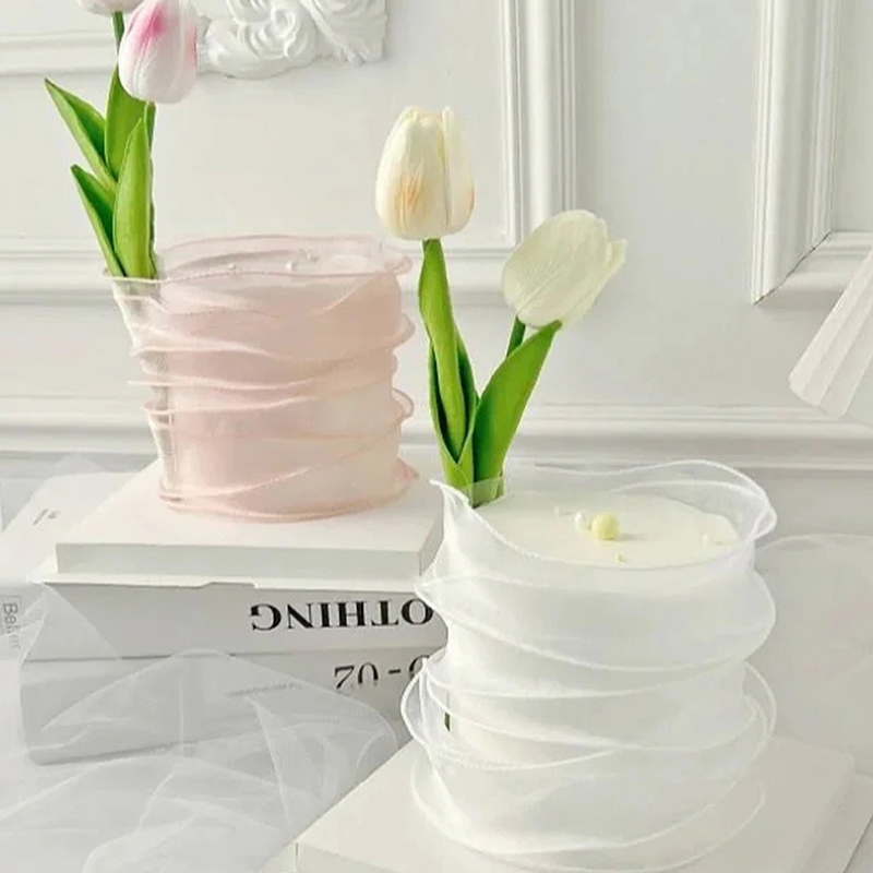 9Meters/Roll Sheer Silk Ribbon - Ribbon Organza Roll 评论和价格