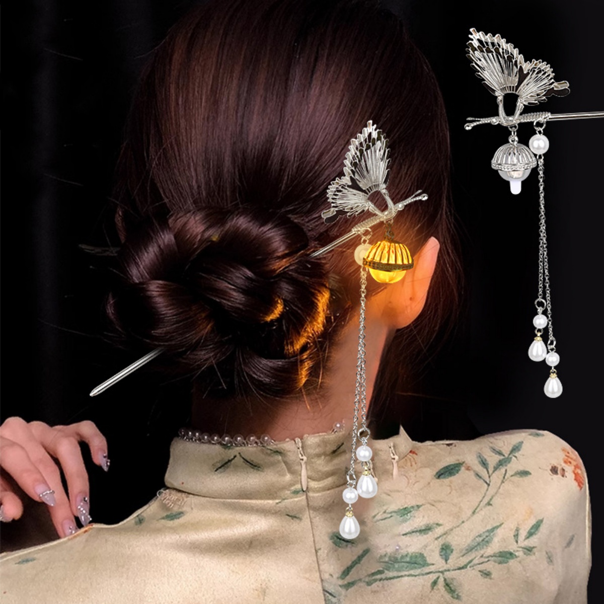 Luminous Flower Hairpin For Wo - Florist Supplies 评论和价格