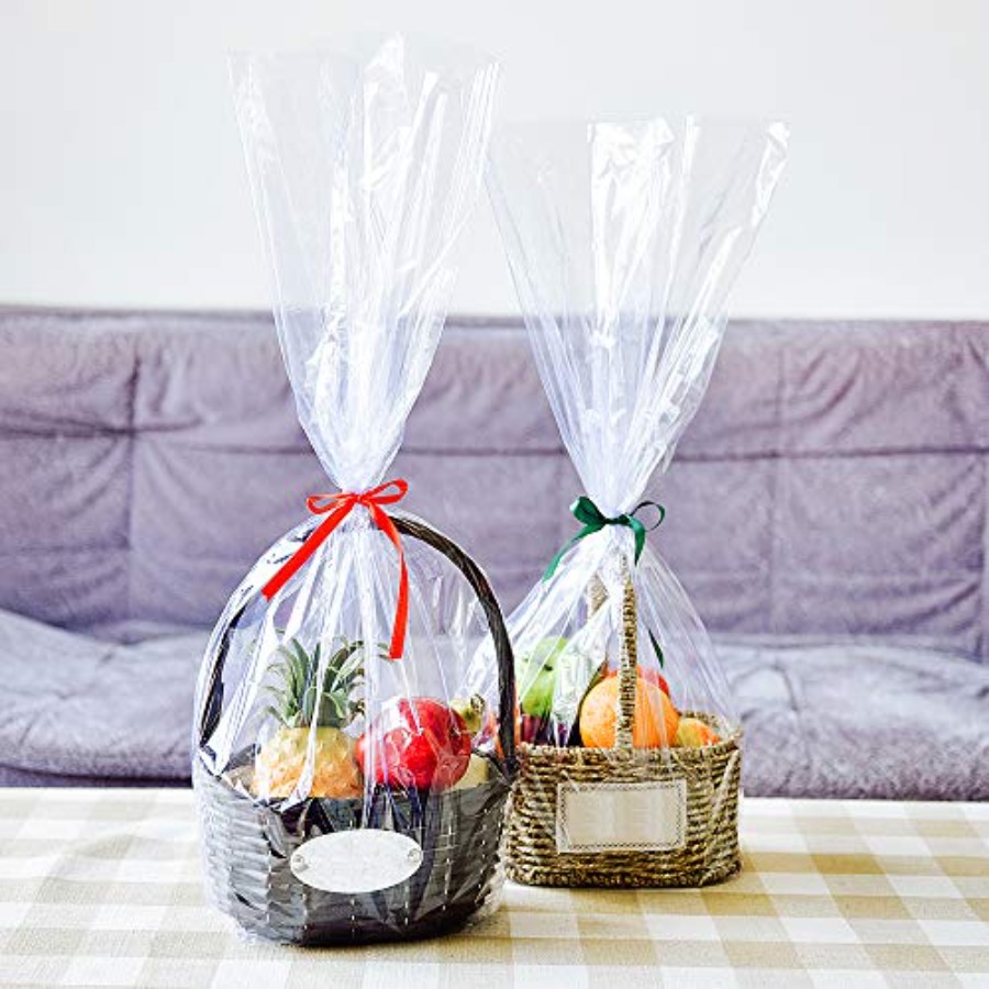 Clear Basket Cellophane Bags S - Cellophane Wrap Clear 评论和价格