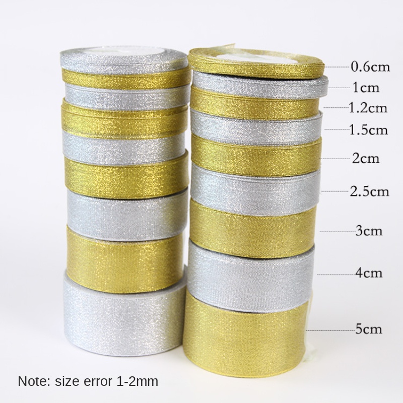 Gold/Silver Organza Onion Ribb - Ribbon Organza Roll 评论和价格