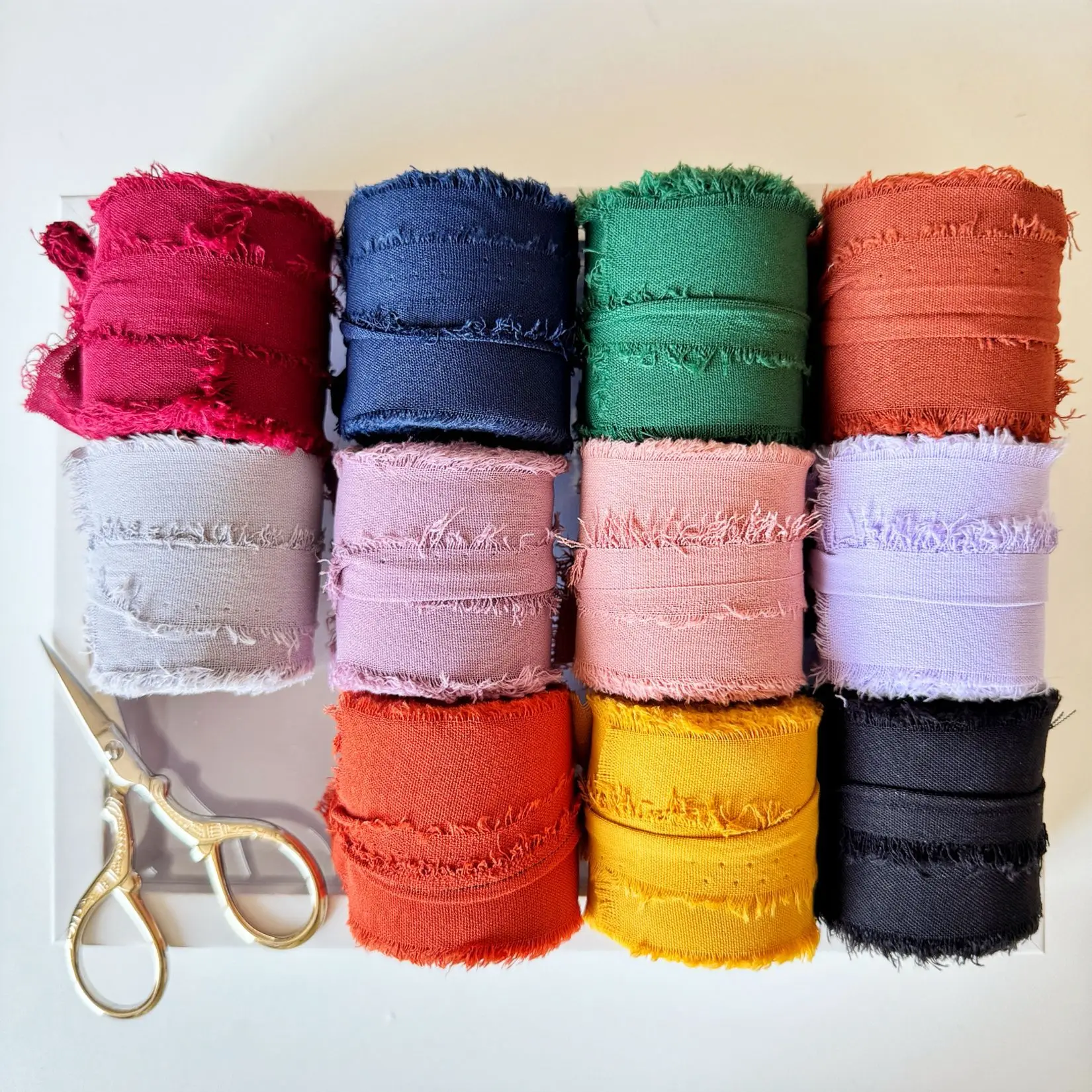 5m/Roll Frayed Silk Ribbon Edg - Ribbon Organza Roll 评论和价格