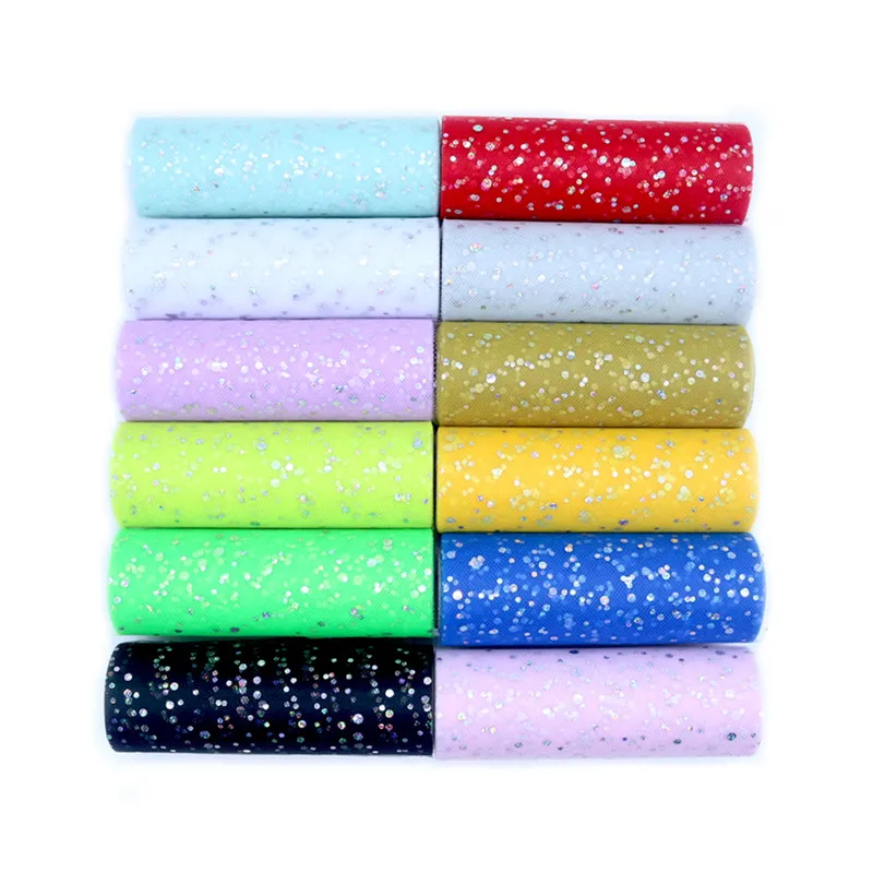 Glitter Sequin Tulle Roll 15cm - Ribbon Organza Roll 评论和价格