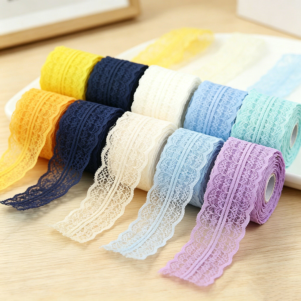 (5 Yards/Roll) 45mm White Lace - Ribbon Organza Roll 评论和价格