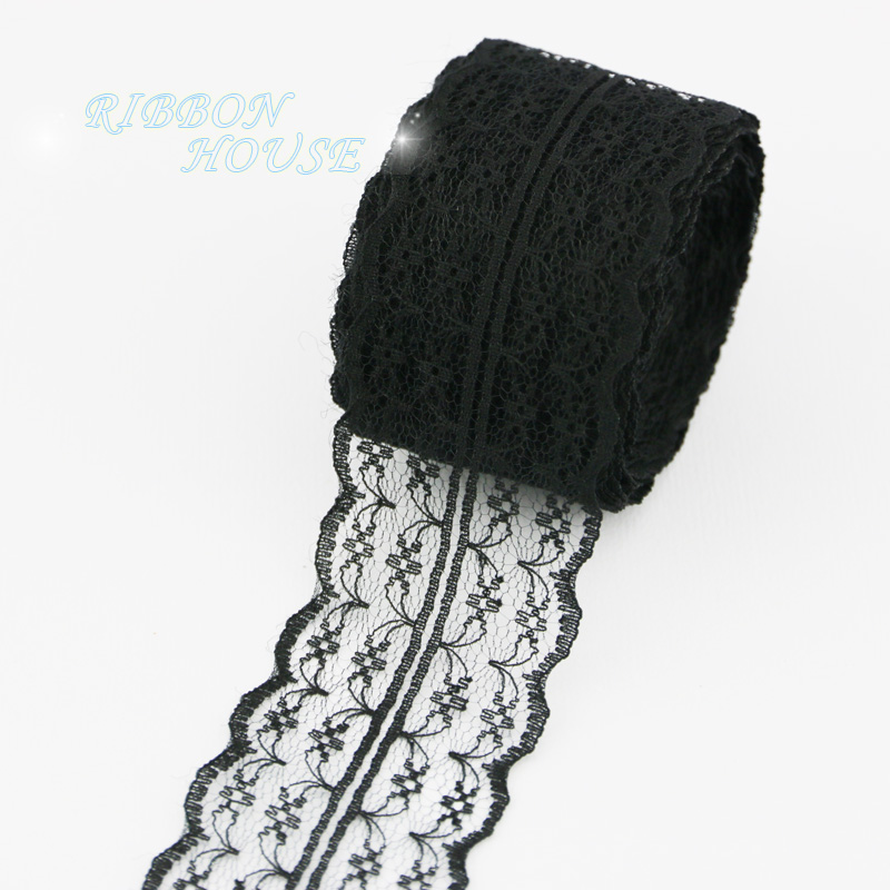 (5 Yards/Roll) 45mm White Lace - Ribbon Organza Roll 评论和价格