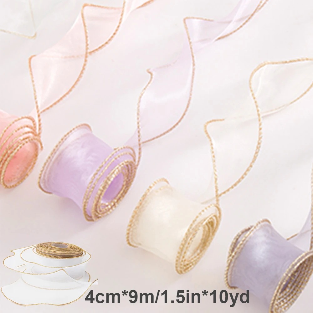 10 Yards/Roll Organza Ribbon w - Ribbon Organza Roll 评论和价格