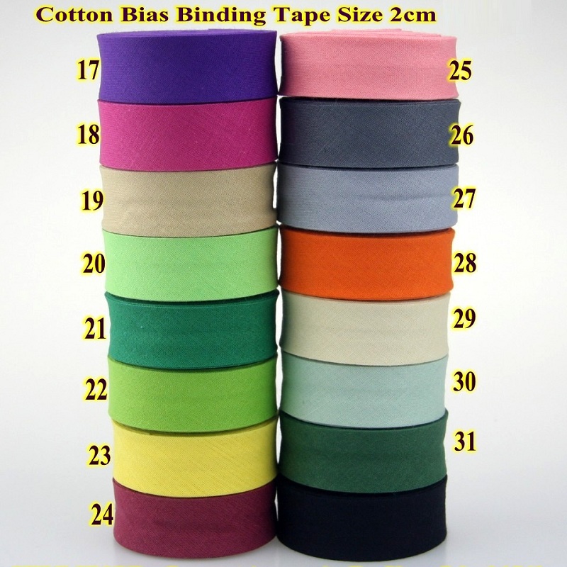 22m/Roll 100% Cotton Bias Tape - Ribbon Organza Roll 评论和价格