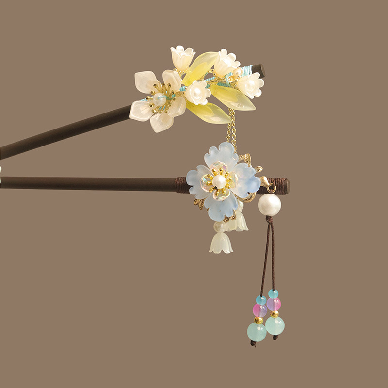 Flower Tassel Pearl Hair Stick - Florist Supplies 评论和价格
