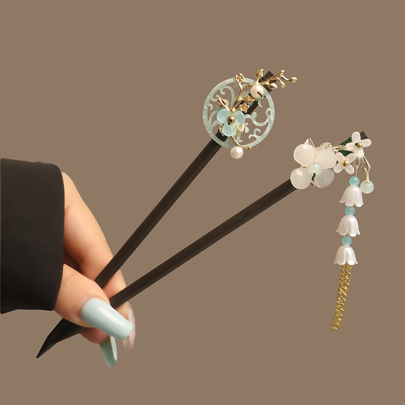 Flower Tassel Pearl Hair Stick - Florist Supplies 评论和价格