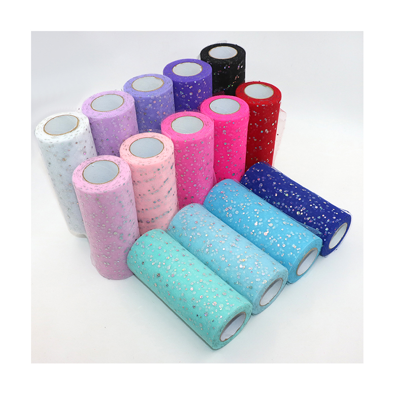 Glitter Sequin Tulle Roll 10 Y - Ribbon Organza Roll 评论和价格